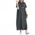 Summer women's oversized women's clothing loose and slim, artistic and retro long shirt skirt, cotton and linen dress