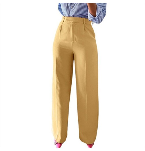 Women's High Waist Straight Wide Leg Casual women's pants & trousers