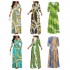 2024 Hot Sale Fashion Women's Spring Dress Hawaii Maile Leaves Hawaii Beach Luxury Dress for Ladies